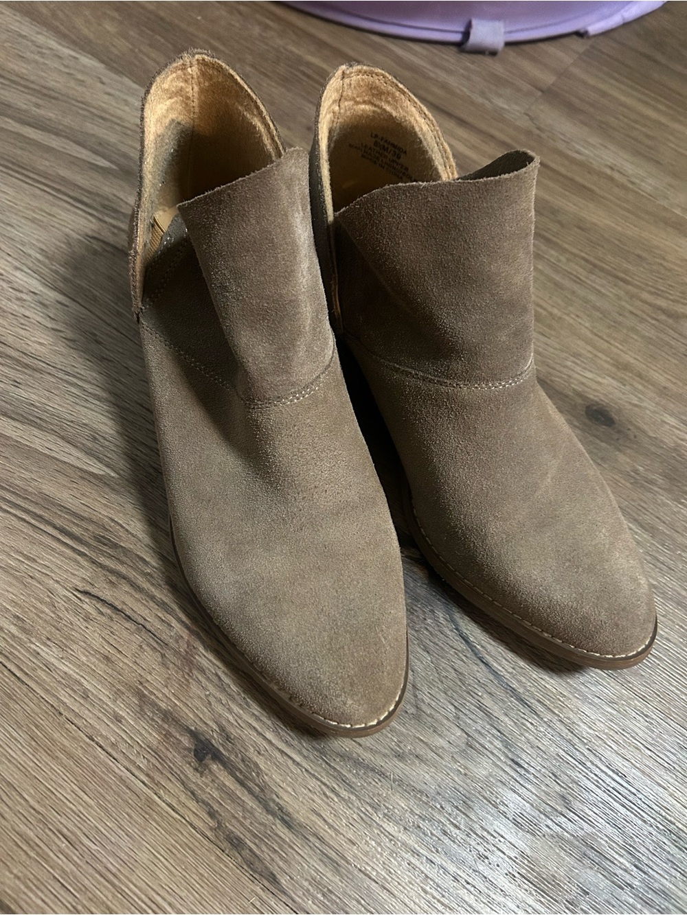 Lucky Brand Women’s Suede Booties - Taupe Brown